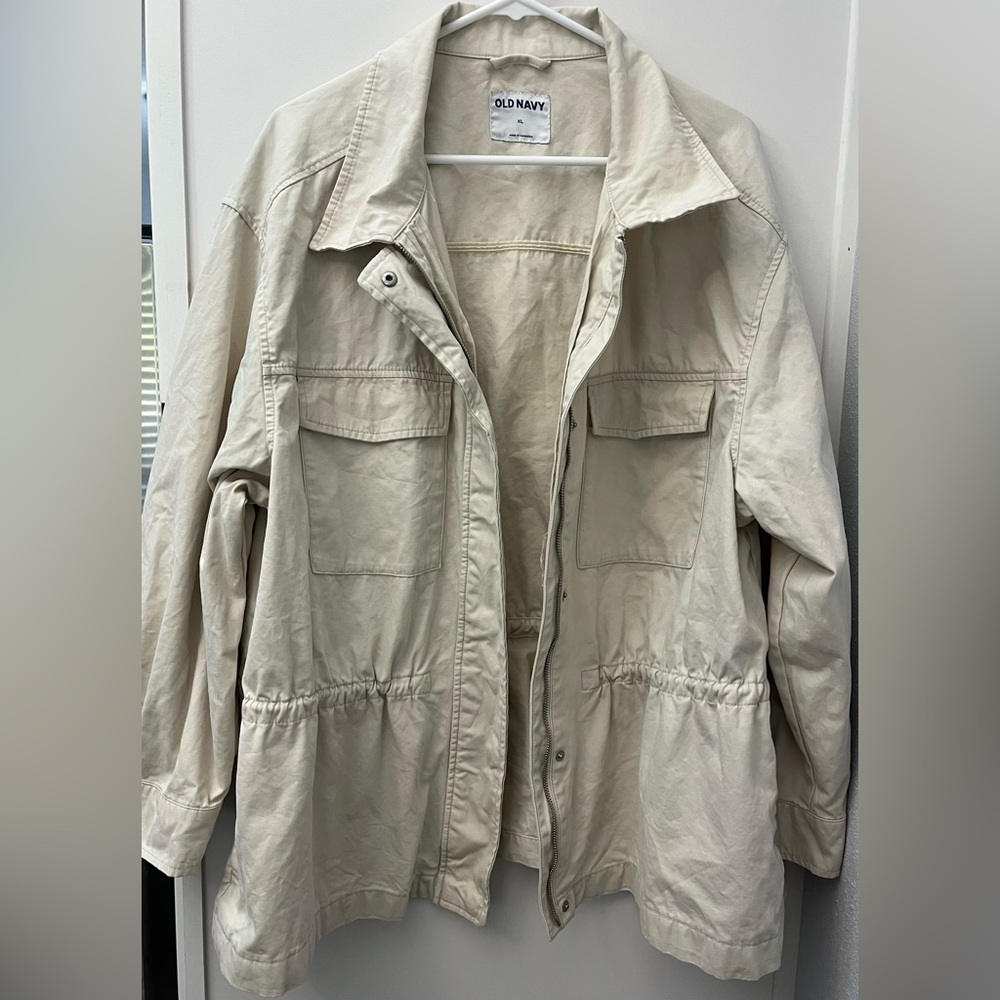 Old Navy Cream Utility Jacket